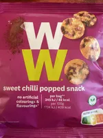 Sweet chili popped snack