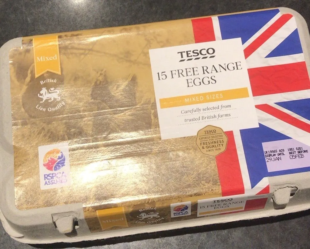 15 free range eggs