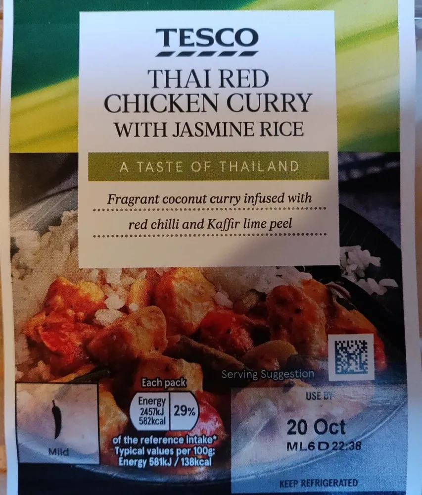 THAI RED CHICKEN CURRY WITH JASMINE RICE