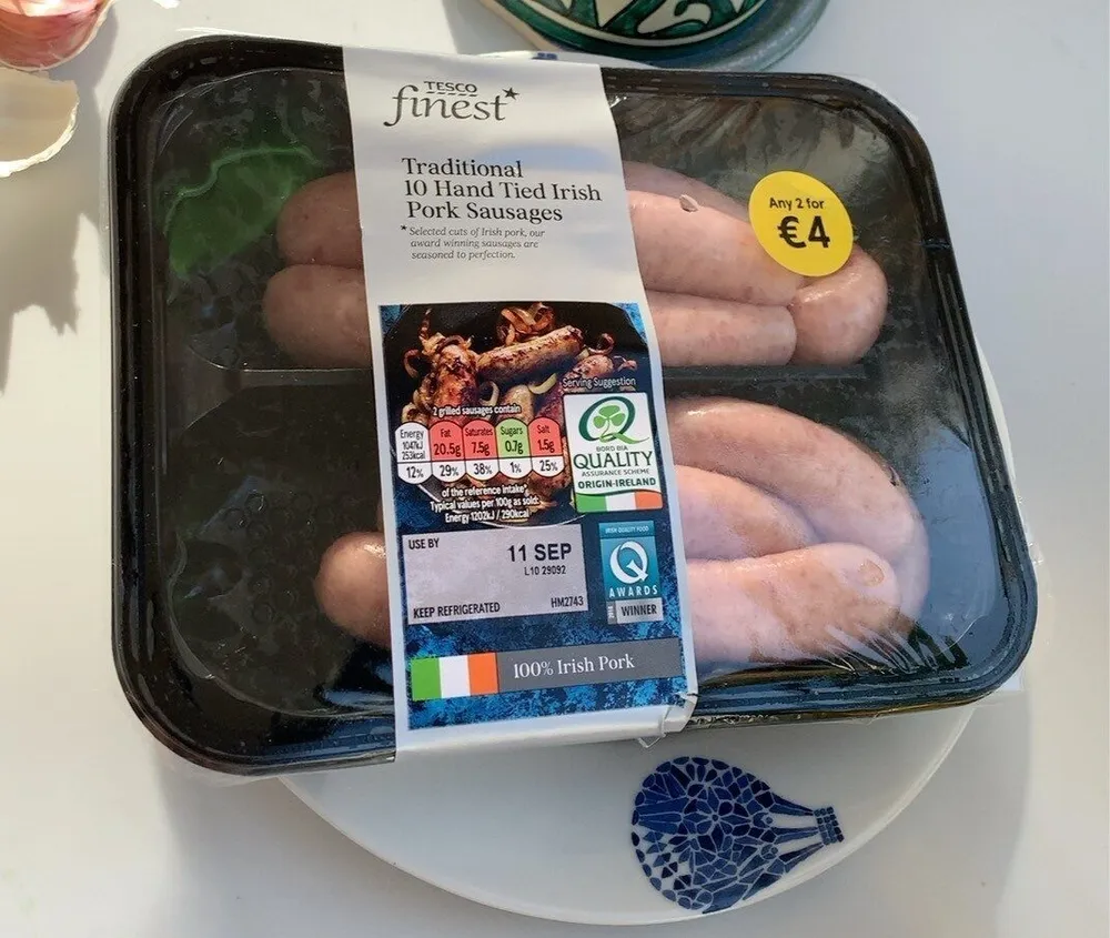 Pork sausages