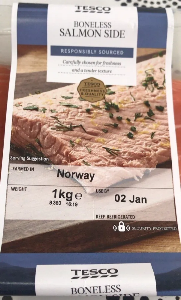 Boneless salmon side