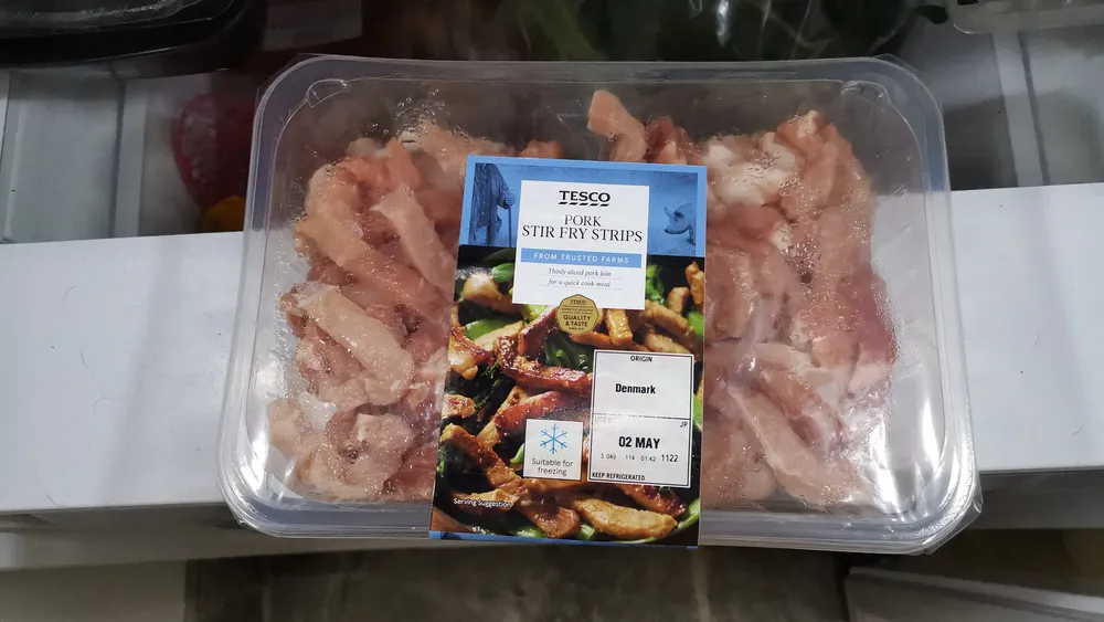 Pork stir fry strips