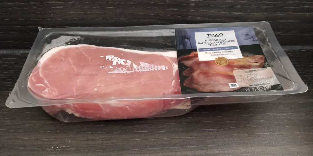 Unsmoked thick bacon