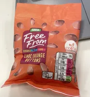Free from choc orange buttons