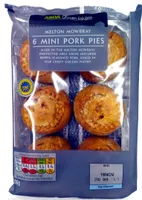 6 Mini Melton Mowbray Pork Pies