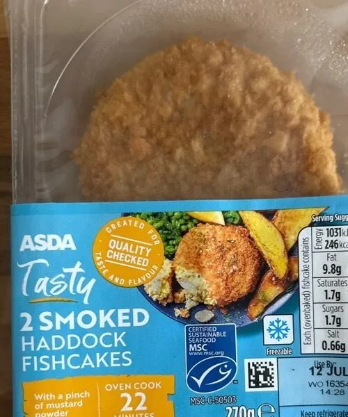 2 smoked haddock fishcakes
