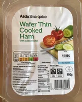 Wafer thin cooked ham