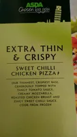 Extra thin & Crispy sweet chilli chicken pizza