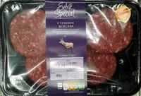 4 venison burgers