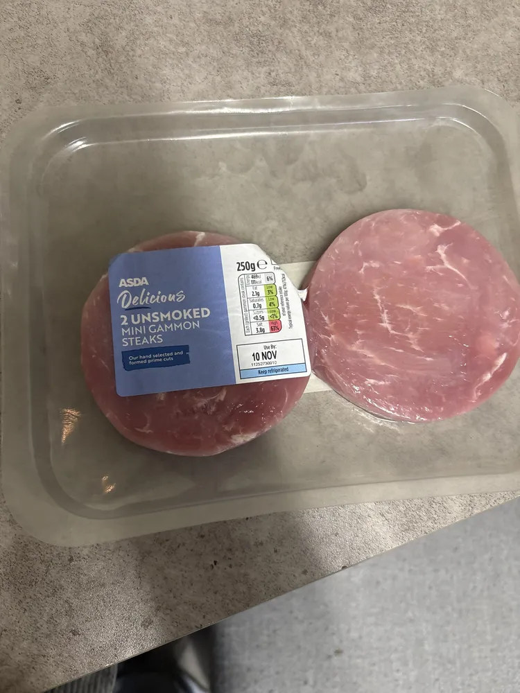 2 Unsmoked Mini Gammon Steaks
