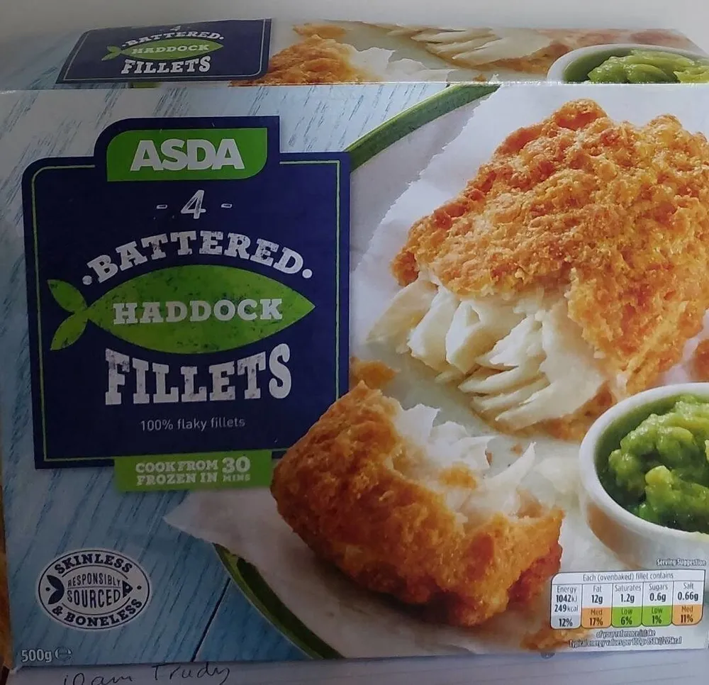 Battered haddock fillets