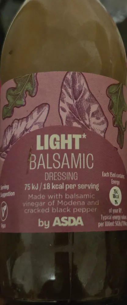 Light balsamic dressing