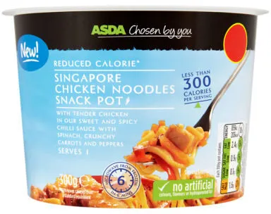 Singapore chicken noodle snack pot