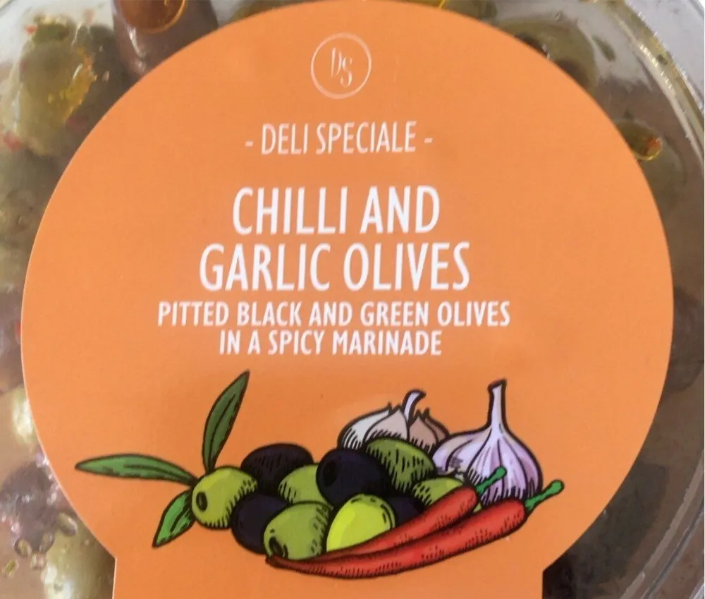 chilli and garlic olives