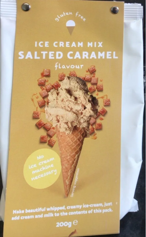 Gluten free ice cream saled caramel flavour