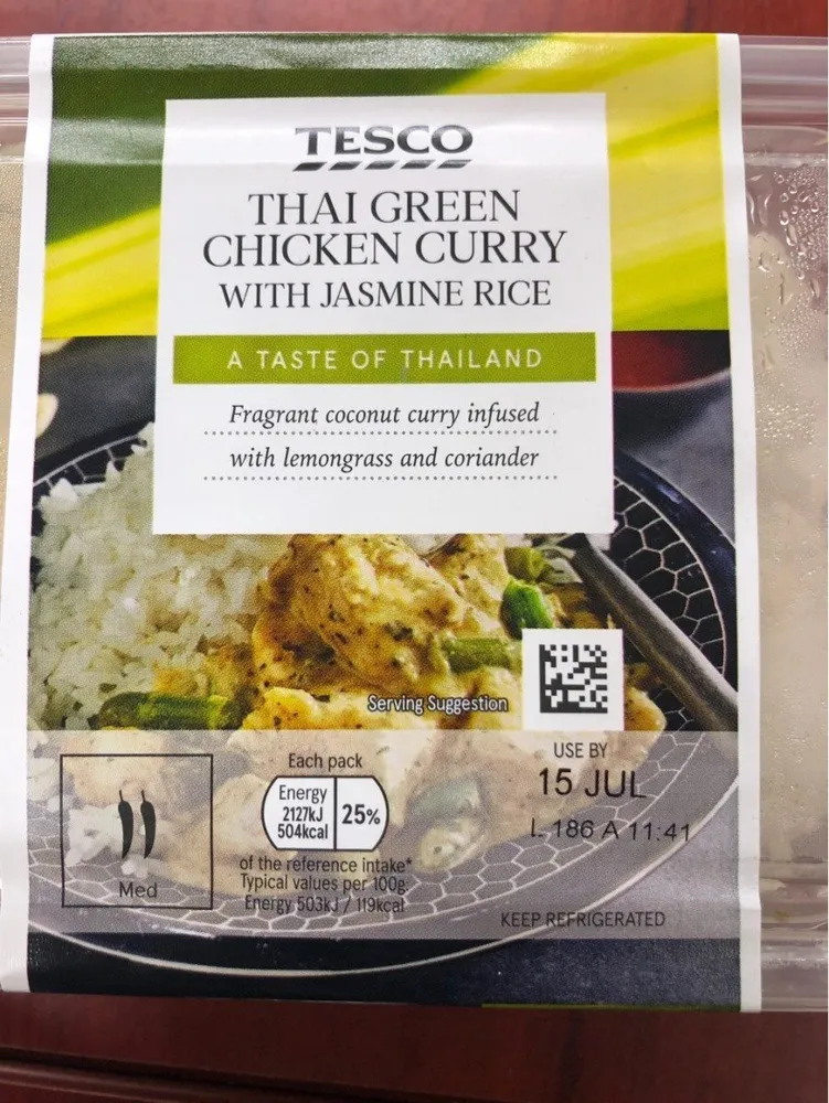 Thai green chicken curry