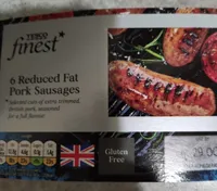 6 Reduced fat pork sausages