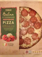 Italian stonebacked pepperoni pizza