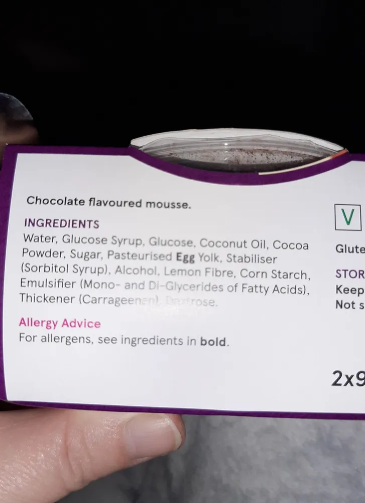 Chocolate flavoured mousse