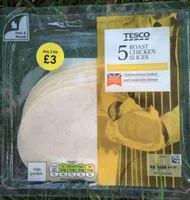 Roast chicken slices