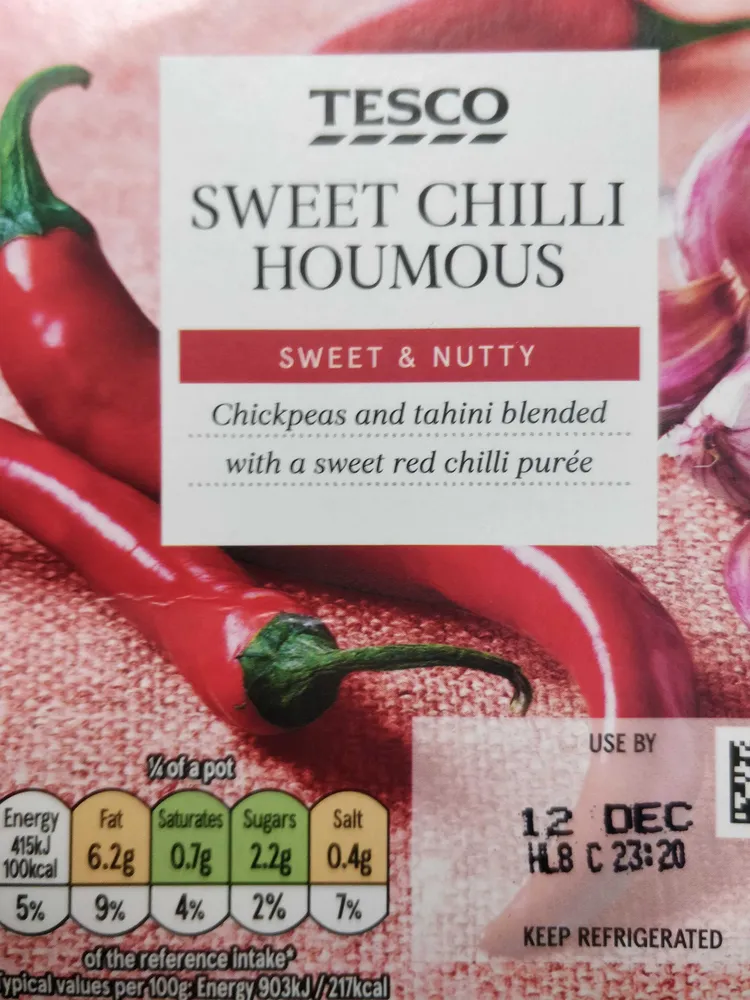 Sweet chilli houmous