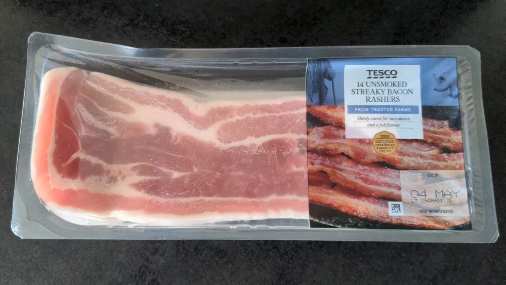 Tesco Unsmoked Bacon