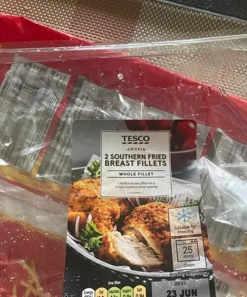 2 southern fried breast fillets