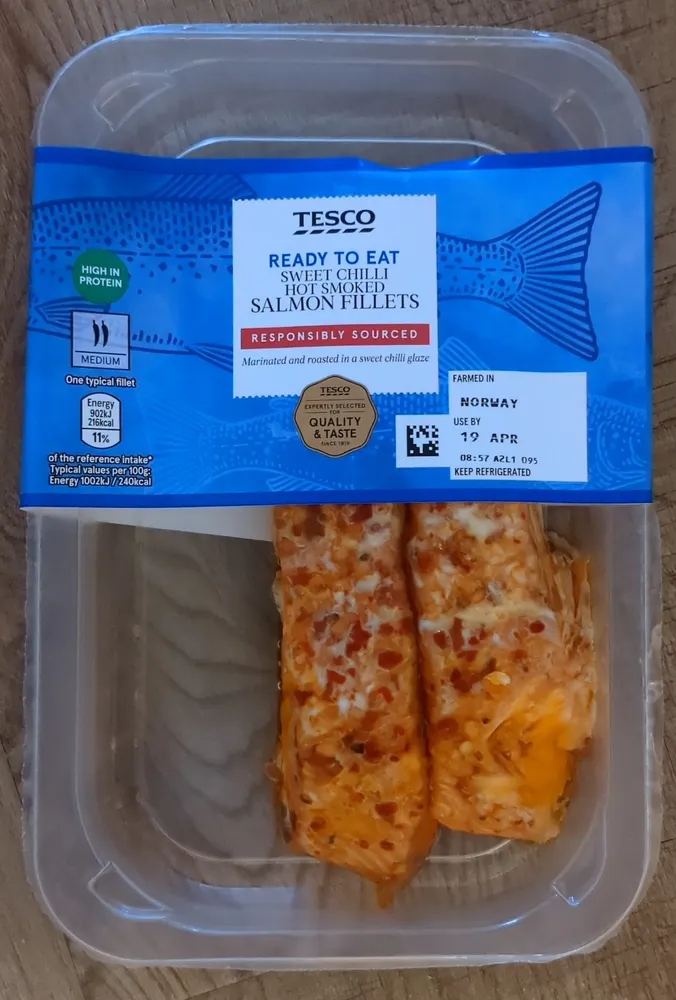 sweet chilli smoked salmon fillets
