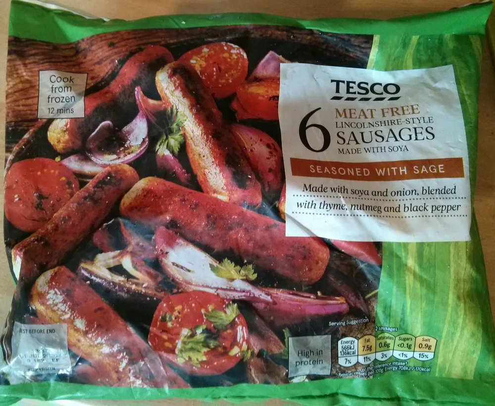 Meat free Lincolnshire sausages