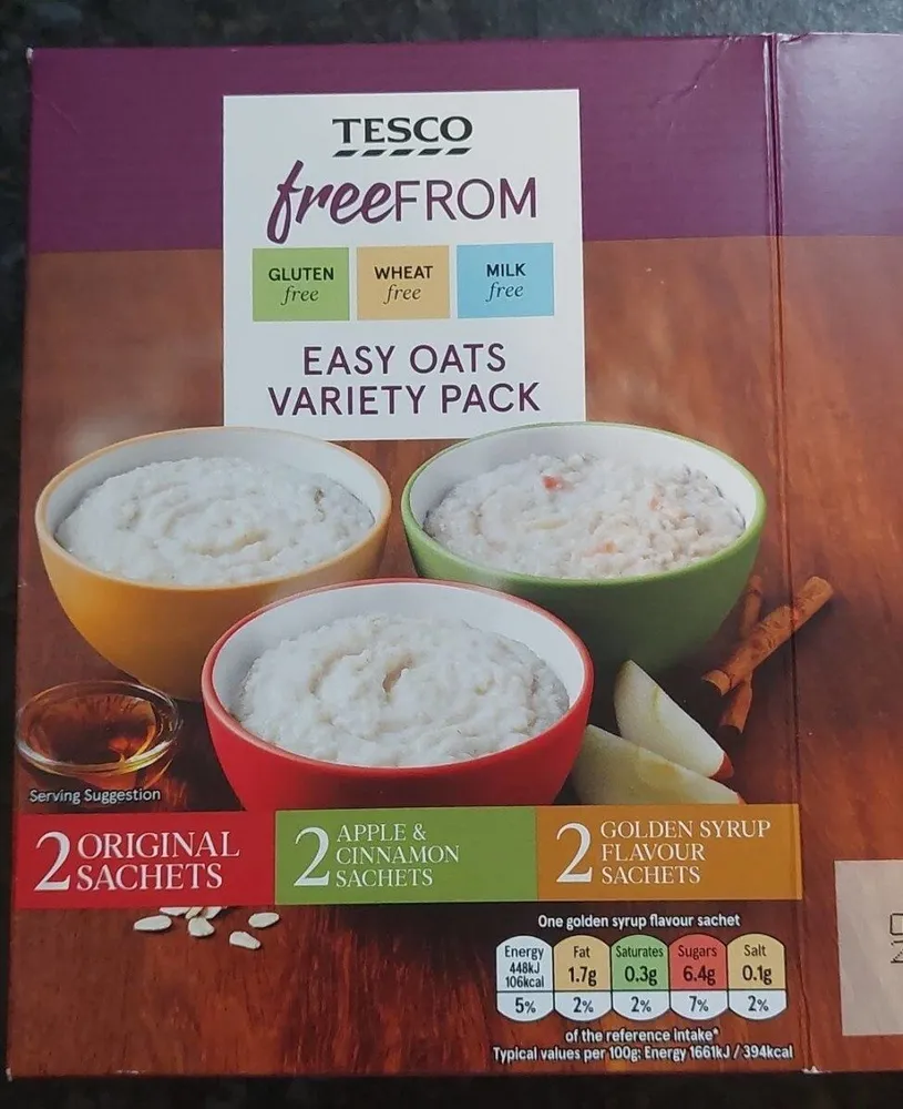 Tesco freeform easy oats variety pack