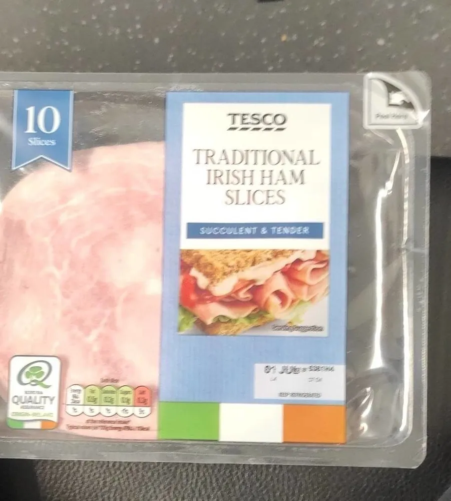 Tradicional jamón York irlandés