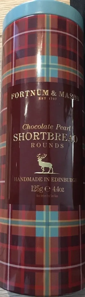 Chocolate pearl shortbread rounds