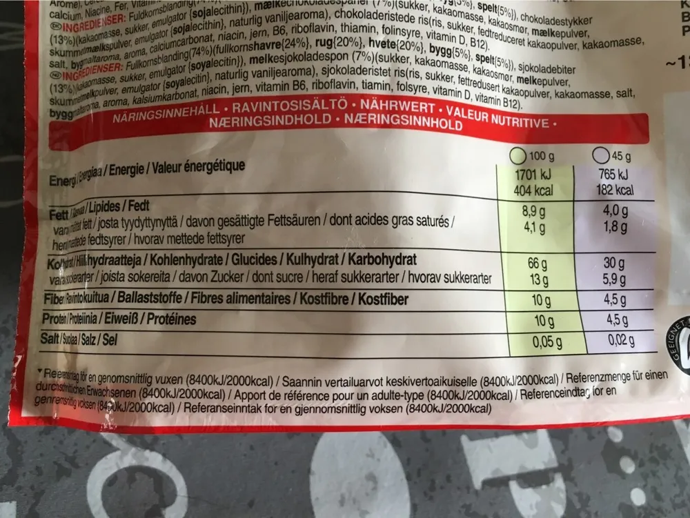 5 Vollkorn Müsli, Mit Schokolade
