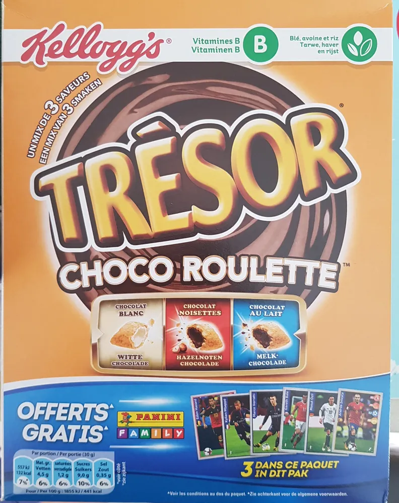 Céréales Trésor Kellogg's Choco Roulette