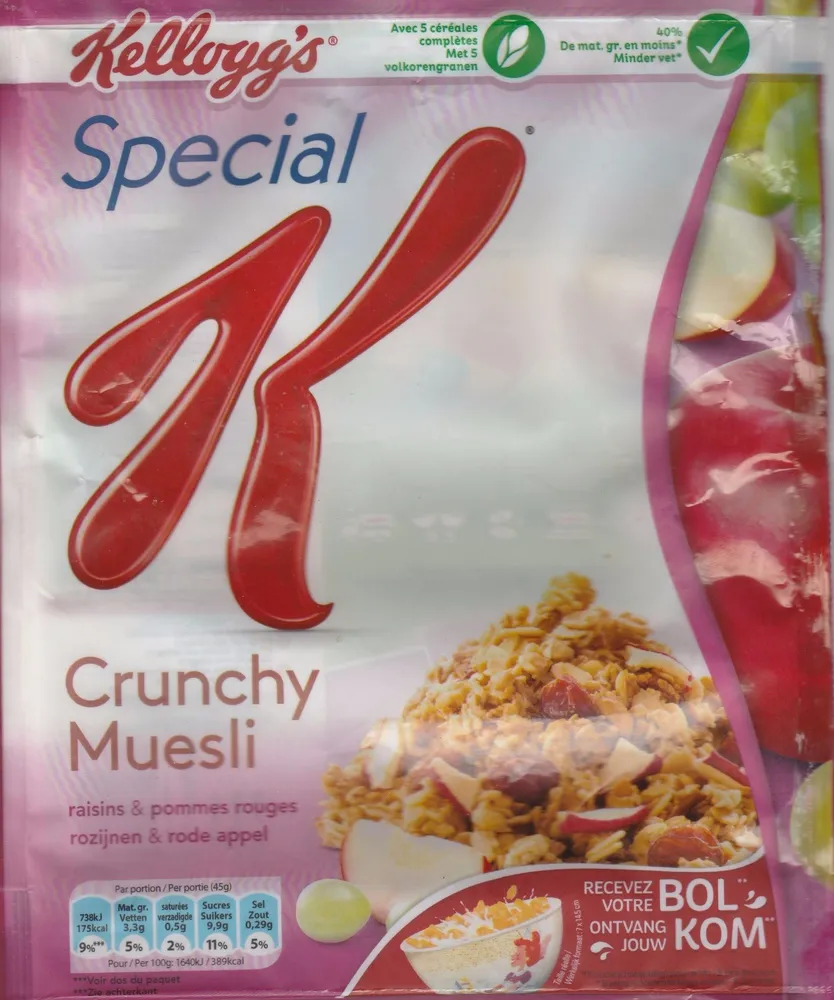 Crunchy Muesli raisins & pommes rouges