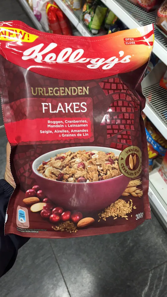 Urlegenden Flakes seigle, airelles, amandes et graines de lin