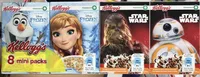 Mini packs de céréale Frozen et Star Wars