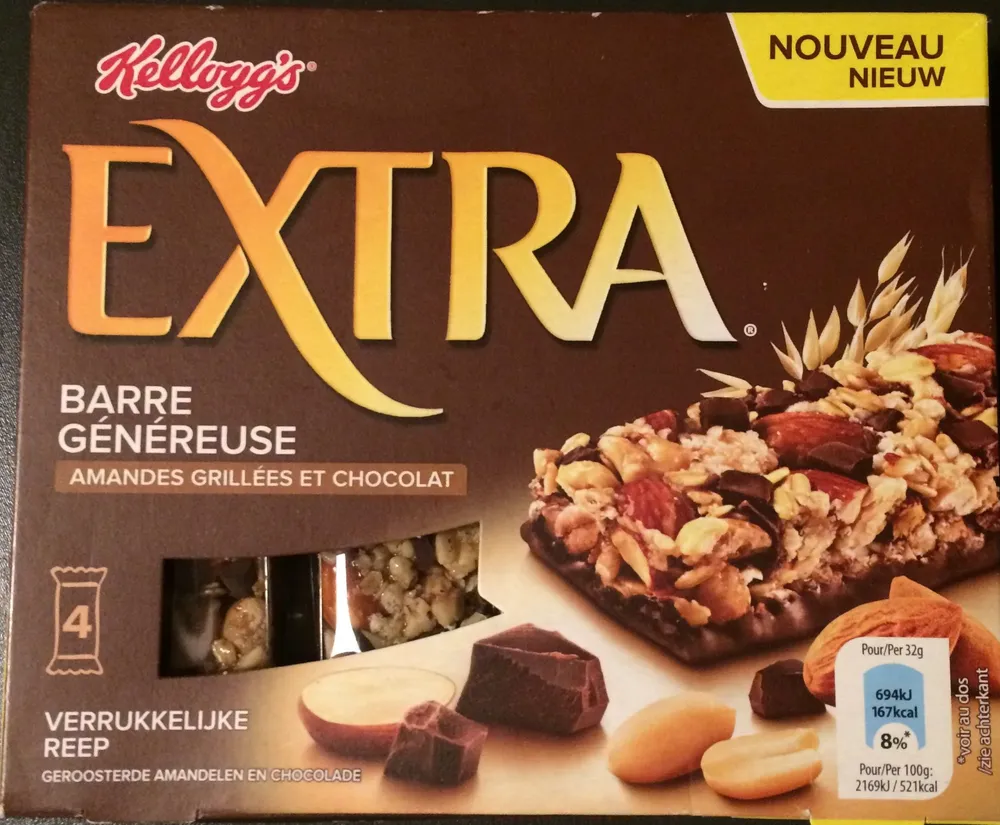 Barres Extra Kellogg's Choco Amandes - 4x32g