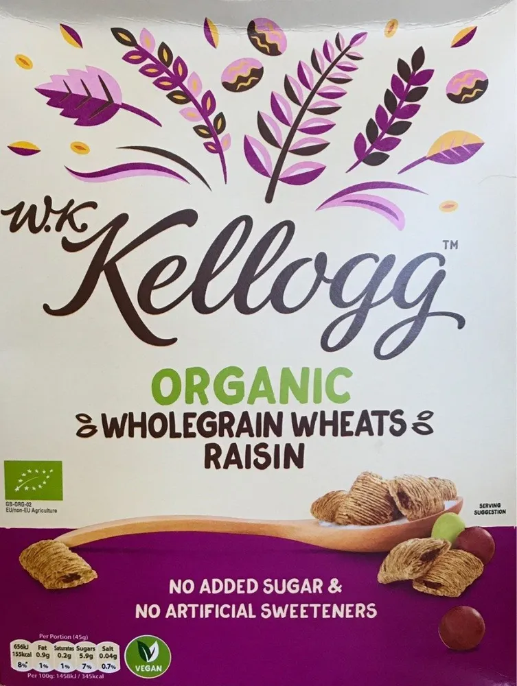 Organic Wholegrain Wheats Raisin