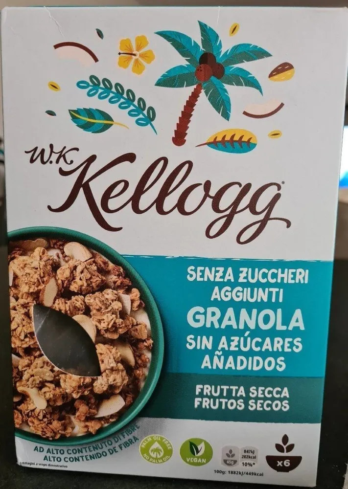 Granola senza zuccheri aggiunti - frutta secca