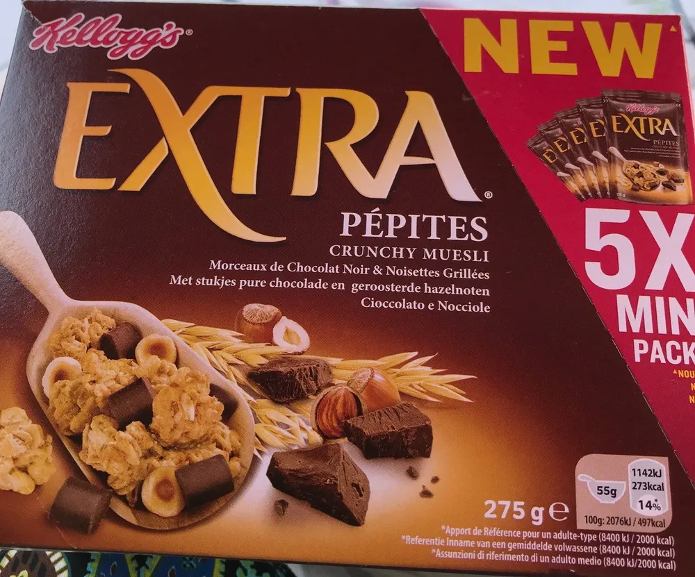 Céréales Extra Mini Kellogg's Chocolat Noir - 5x55g