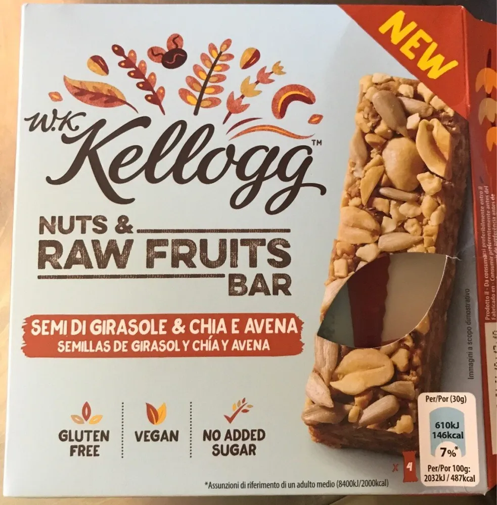 Nuts & Raw Fruits Bar Semi di Girasole & Chia e Avena