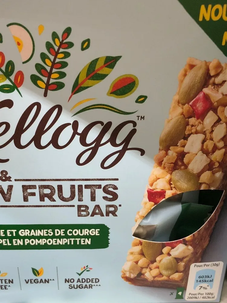 Barres Céréales WKK Kellogg's Pommes Graines de Courge - 4x32g
