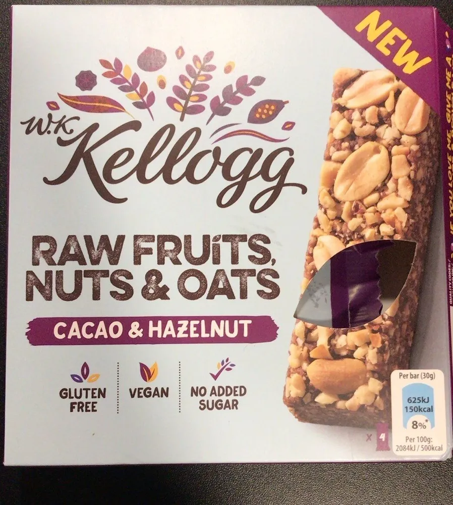 Raw Fruits, Nuts & Oats - Cacao & Hazelnut