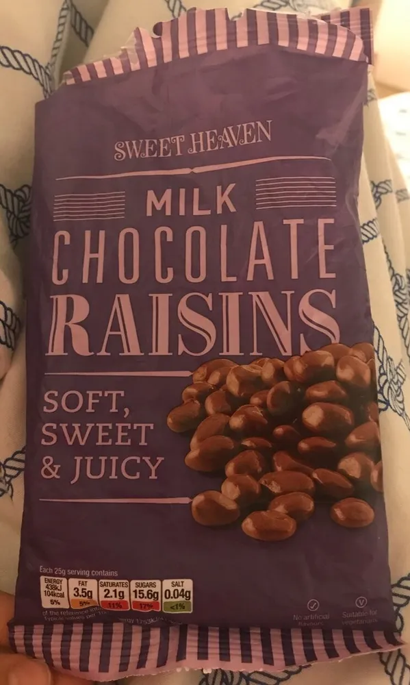 Raisins enrobés de chocolat lait