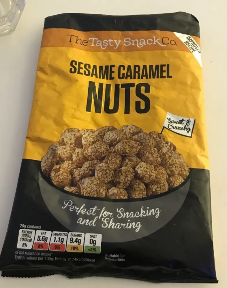 Cacahuetes au caramel et sésame
