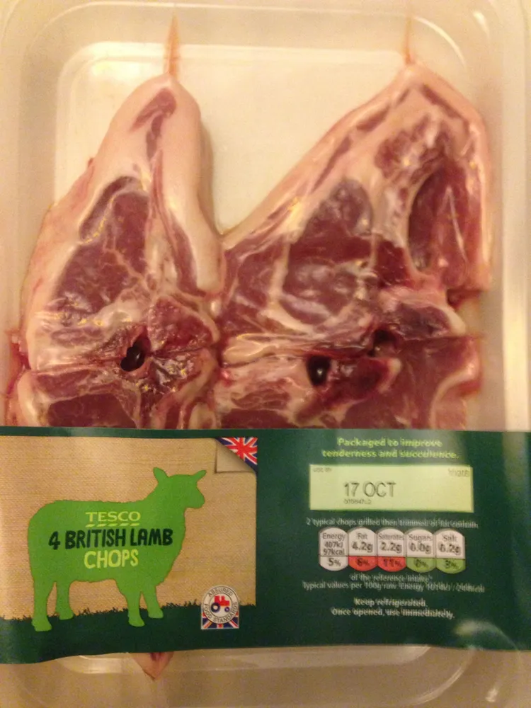 4 British lamb chops
