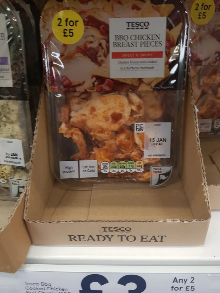 bbq chicken breast pieces Tesco own