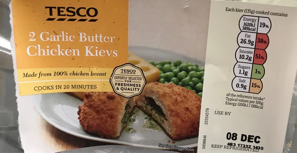 Tesco 2 Garlic Chicken Kievs