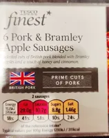 Pork & bramley apple sausages